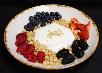 Product: Blueberry Granola Parfait
Fresh berries, organic agave syrup and vanilla bean yogurt - Stables Ranch Grille - Restaurant-Reservations in Tubac, AZ American Restaurants