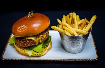 Product: Beyond Meat Veggie Burger
6 oz veggie patty, Tillamook cheddar, red onion, avocado, lettuce & tomatoes - Stables Ranch Grille - Restaurant-Reservations in Tubac, AZ American Restaurants