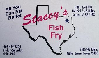 Product - Stacey's Fish Fry in Cumby, TX Seafood Restaurants