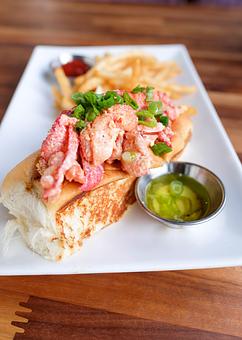 Product: Chilled lobster, lemon, and mayonnaise in toasted butter roll - Station 16 in Sacramento, CA Bars & Grills