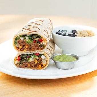 Product: melrose style chorizo burrito - grilled tortilla, jack cheese, poblano rajas, beans and rice - Stella Barra Pizzeria & Wine Bar in Chicago, IL Pizza Restaurant