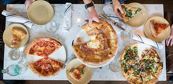 Product: share the prosciutto & egg pizza and more - Stella Barra Pizzeria & Wine Bar in Santa Monica - Santa Monica, CA Pizza Restaurant
