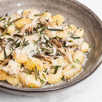 Product: handmade potato gnocchi - roasted mushrooms, pecorino, rosemary - Summer House Santa Monica in Lincoln Park - Chicago, IL American Restaurants