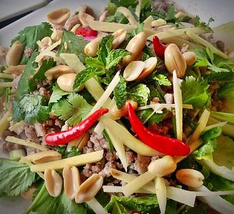 Product: Ginger Pork Salad - Supannee House of Thai in San Diego, CA Seafood Restaurants