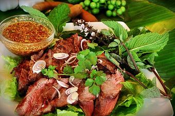 Product: Waterfall Salad with Pork - Supannee House of Thai in San Diego, CA Seafood Restaurants