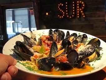 Product: Mediterranean Mussels Linguine - SUR at the Barnyard in The Barnyard Shopping Village - Carmel, CA American Restaurants