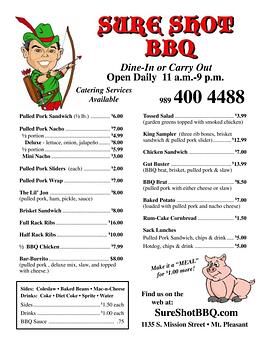 Product - Sure Shot BBQ in Mount Pleasant, MI Barbecue Restaurants