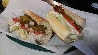 Product: 100% Solid Albacore Tuna, just a little mayonnaise. L.T.O. Oregano & S & P, your choice of Cheese, Sweet or Hot Peppers - Surfwiches Sandwich Shop in Jacksonville Beach - Jacksonville Beach, FL American Restaurants