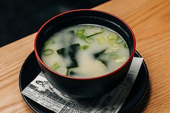 Product: wakame seaweed, tofu, and green onion complete our miso and dashi broth-based soup - Sushi San - Reservations in River North - Chicago, IL Japanese Restaurants