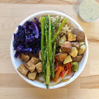 Product: This is a Veggie Bowl. Nourish Bowl options are different each day. Find the daily food option by calling us at 417.781.0909 or by checking our social media pages. - Suzanne's Natural Foods - P. in Joplin, MO Organic Restaurants