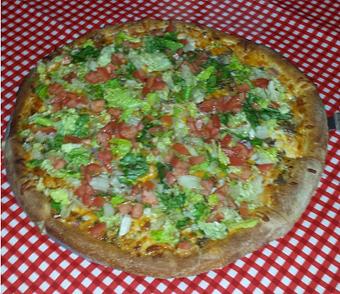 Product: Cheeseburger Pizza - T-Bird Cafe in Peeples Valley, AZ Pizza Restaurant