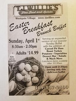 Product - TJ Willie's Fine Food & Spirits in Tiffin, OH Diner Restaurants