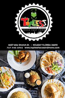 Product - T.O.P.L.E.S.S. Tacos and More,Port Richey in Port Richey, FL Latin American Restaurants