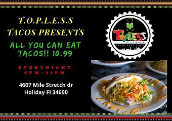 Product - T.O.P.L.E.S.S. Tacos and More,Port Richey in Port Richey, FL Latin American Restaurants