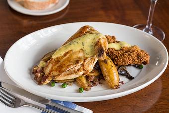 Product: Herb roasted chicken breast, crispy boneless thigh, potatoes Tableau, béarnaise, chicken demi-glace - Tableau in French Quarter - New Orleans, LA Restaurants/Food & Dining