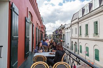 Product: The Balcony overlooks the historic Jackson Square and St. Louis Cathedral. - Tableau in French Quarter - New Orleans, LA Restaurants/Food & Dining