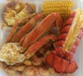 Product: Peeled shrimp, snowcrab legs, and a lobster tail! - Te'jun The Texas Cajun in Robinson, TX Cajun & Creole Restaurant