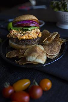 Product: Krenz Burger with pimento cheese - The Asbury in Uptown Charlotte - Charlotte, NC American Restaurants