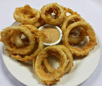 Product: Onion Rings Served with Remoulade Dipping Sauce - The Caboose Restaurant in Located in Beautiful Downtown McComb - McComb, MS Cajun & Creole Restaurant