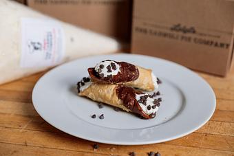 Product: Half-Dipped (Chocolate) - The Cannoli Pie Company - Factory Outlet and Luigi's Cannoli Cafe in Bridgeport, CT Bakeries
