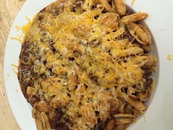 Product: Concord Mac with shredded cheese and chopped onions - The Concord Grill in Affton - Saint Louis, MO American Restaurants