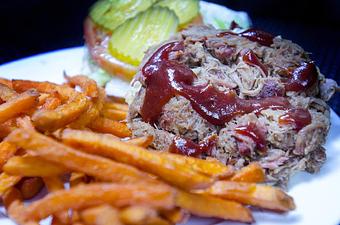 Product: Pulled Pork Sandwich - The Courtyard Grill at Bourbon Heat in French Quarter - New Orleans, LA Bars & Grills