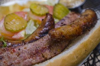 Product: Alligator Sausage Po-boy - The Courtyard Grill at Bourbon Heat in French Quarter - New Orleans, LA Bars & Grills