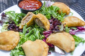 Product: Cajun Spiced Meat Empanadas - The Courtyard Grill at Bourbon Heat in French Quarter - New Orleans, LA Bars & Grills