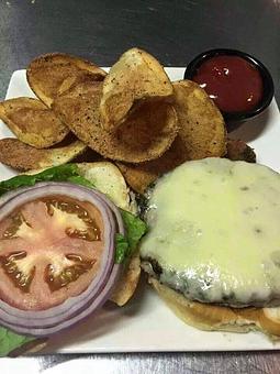 Product: Award winning burger - The Frogtown Chophouse in Swiftwater, PA American Restaurants