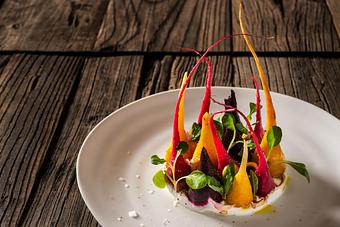 Product: Baby Beets with Yogurt, Balsamic Vinegar and Herbs - The Inn at Pound Ridge in Pound Ridge, NY American Restaurants