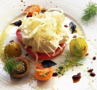 Product: Tomato and Fennel Salad - The Mansion Restaurant at Rosario Resort & Spa in Rosario - Eastsound, WA Locally Sourced Restaurants