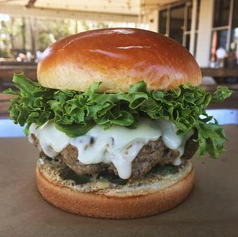 Product: Boudin Burger - The Pig & Pint in Historic Fondren - Jackson, MS Barbecue Restaurants