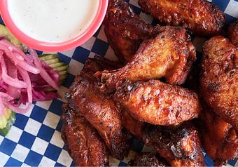 Product: Smoked "Hot BBQ" Wings - The Pig & Pint in Historic Fondren - Jackson, MS Barbecue Restaurants