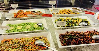 Product: An enormous selection of fresh and healthy salads, veggies, tarts and more to choose from. Sold by the pound. Mix and match to your heart's content - The Pureganic Cafe in Downtown Rye - Harrison, NY Jewish & Kosher Restaurant