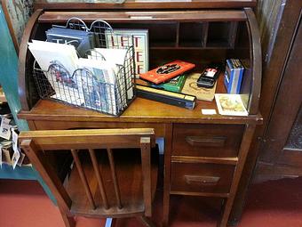 Product: CHILD'S ROLLTOP DESK WITH SWIVEL CHAIR - The Sampler in Hudson in Hudson, OH Shopping & Shopping Services