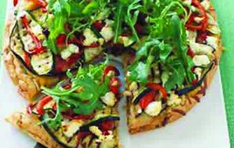 Product: Farmers Market Vegetarian Pizza - The Shores Kitchen in Santa Monica, CA Hamburger Restaurants