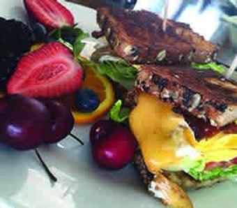 Product: Sunny Organic Egg Sandwich - The Shores Kitchen in Santa Monica, CA Hamburger Restaurants