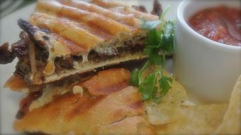 Product: Vegan Panini made with house made Italian bread - Tiger Lily in Chesterton, IN Coffee, Espresso & Tea House Restaurants