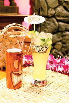 Product: EPIC Mango Mojito:
We muddle fresh Oahu grown mint with Cruzan Silver Rum and Cruzan Mango Rum, limes, and splash with simple syrup & soda, comes in Tiki's souvenir take-home glass - Tikis Grill & Bar in Waikiki - Honolulu, HI Bars & Grills