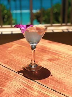 Product: Lychee Martini: Ocean Organic Vodka, lychee juice, garnished 
with lychee fruit. - Tikis Grill & Bar in Waikiki - Honolulu, HI Bars & Grills