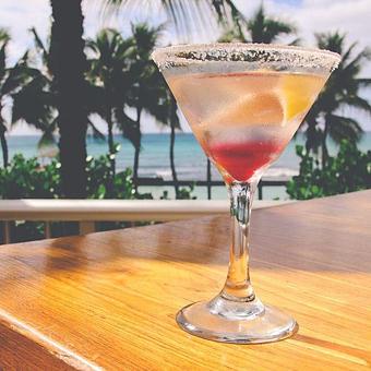 Product: Kalakoa Sunset:
The perfect way to start an evening in Waikiki. Skyy Infusions Raspberry vodka mixed with Skyy Infusions Citrus & a splash of Chambord & lemon-lime soda - Tikis Grill & Bar in Waikiki - Honolulu, HI Bars & Grills