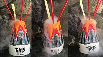 Product: This bubbling drink comes in your very own 60oz take-home volcano! - Tikis Grill & Bar in Waikiki - Honolulu, HI Bars & Grills