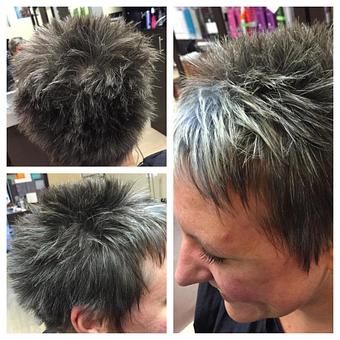 Product: Short crop cut with special effects by Doris Rodriguez - Tintura Salon in Upland, CA Beauty Salons