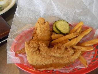 Product: two chicken strips with choice of French Fries or Mac and Cheese - Tommy's Restaurant in Grand Island, NE Sandwich Shop Restaurants