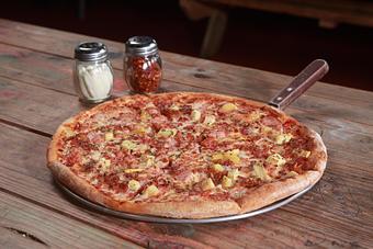 Product: Just think Pineapples and you think of Hawaiian Pizza...Now think again and you got the Townies Panamaniac. - Townies Pizzeria in Fernandina Beach, FL Italian Restaurants