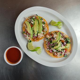 Product: Shrimp Tostadas - Tucan Tacos in Grand Island, NE Mexican Restaurants