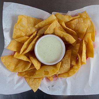 Product: Mexican White Cheese Dip & Chips - Tucan Tacos in Grand Island, NE Mexican Restaurants