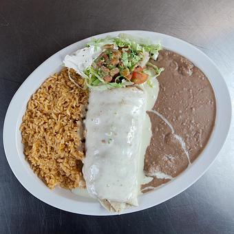 Product: White Cheese Burrito - Tucan Tacos in Grand Island, NE Mexican Restaurants