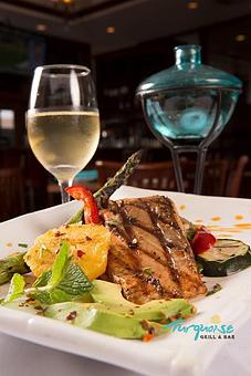 Product: Fresh Salmon - Turquoise Grill & Bar in Town Square - Sugar Land, TX Greek Restaurants