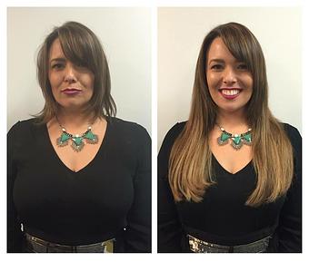 Product: Hair Extensions - before and after - Untangled Salon in Cornelius, NC Beauty Salons